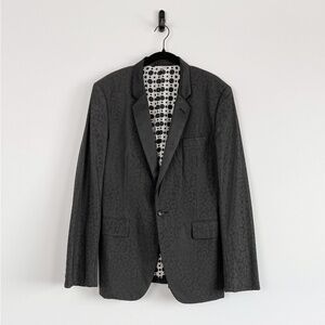 Super Rare 2008 Comme Des Garcons Homme Plus Black Leopard Blazer